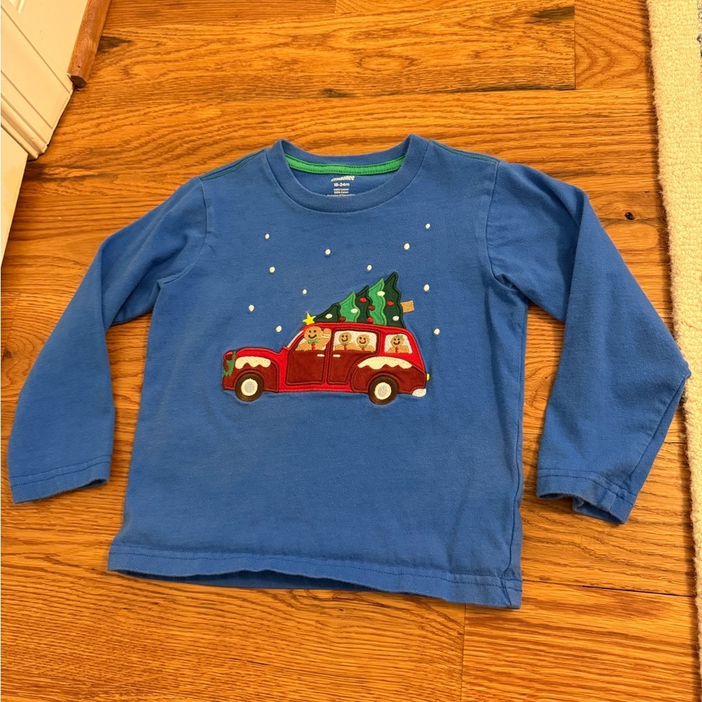 Gymboree Very Merry Holiday Shirt Boy's Size 18-24 Months